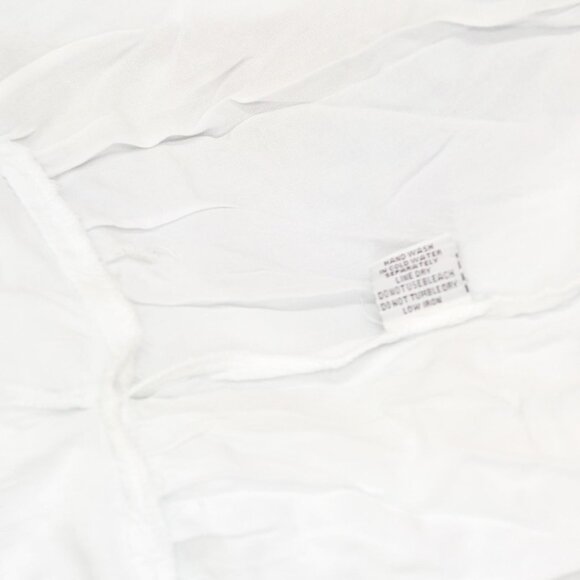 NWT Raviya Womens Plus Size Crochet Flounce-Hem Cover Up 76613X White / Blue 3X - Picture 9 of 9